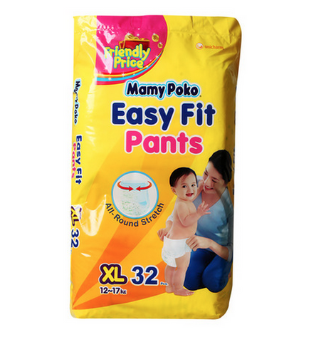 MamyPoko Easy Fit Pants - XL- 32pcs