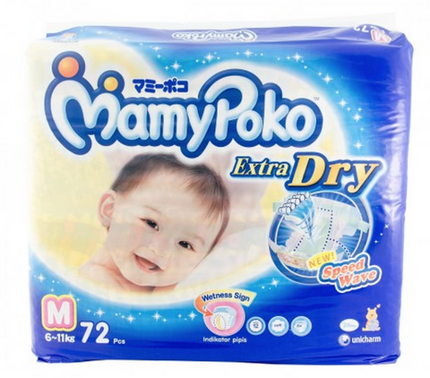 MamyPoko Tape Diapers - M- 72pcs